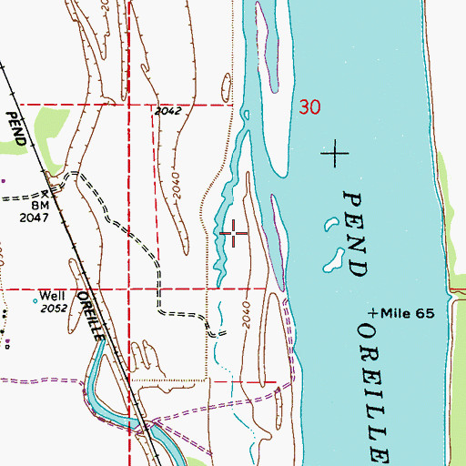 Topographic Map of Sullivan Point, WA