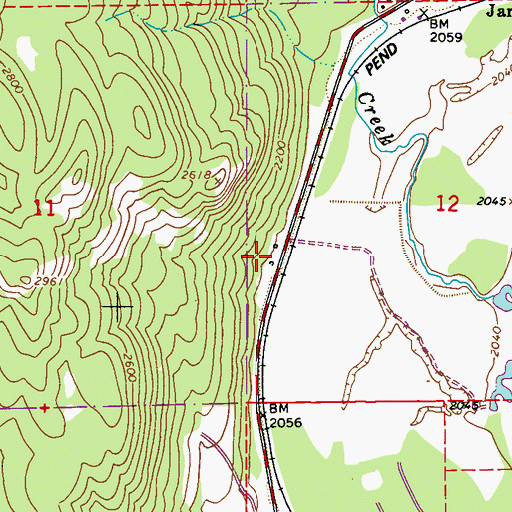 Topographic Map of Cecil, WA