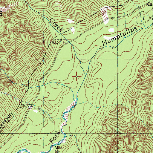 Topographic Map of Gibson Creek, WA