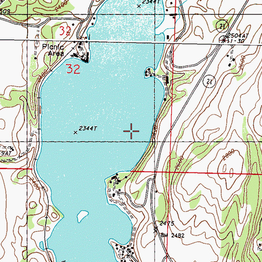 Topographic Map of Fishermans Cove, WA