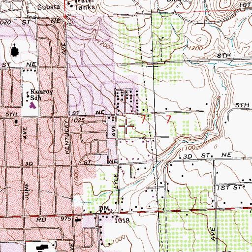 Topographic Map of Sunny Hill, WA