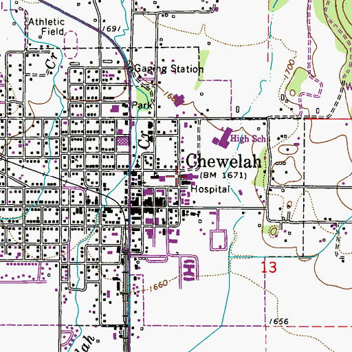 Topographic Map of Providence Saint Joseph's Hospital, WA