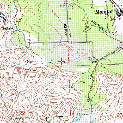 Topographic Map of Olive Ditch, WA