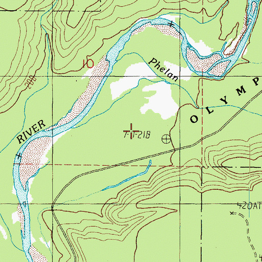 Topographic Map of Queets Corridor, WA