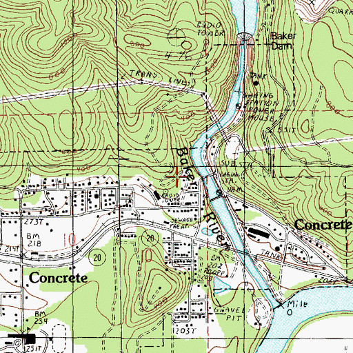 Topographic Map of Upper Skagit Garden Club Park, WA
