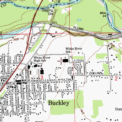 Topographic Map of Elk Ridge Elementary School, WA