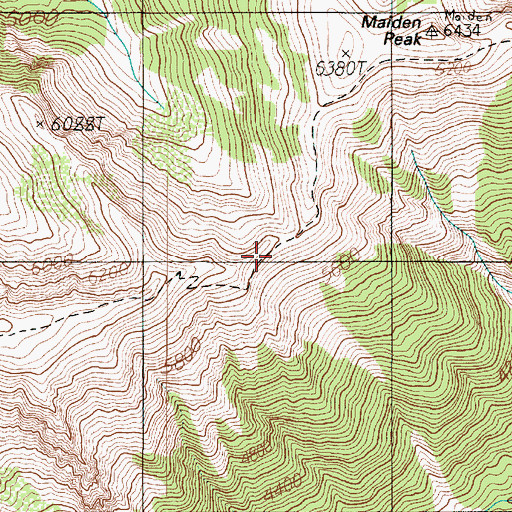 Topographic Map of Roaring Winds Camp, WA