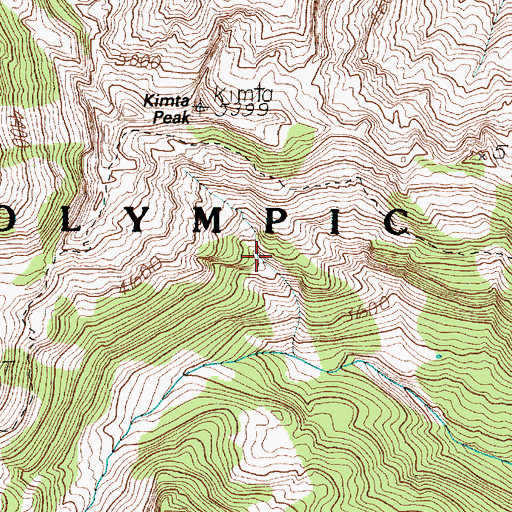 Topographic Map of Kimta Lake, WA