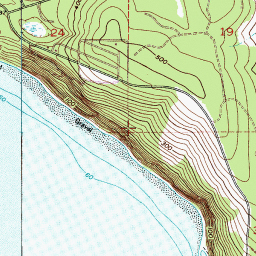 Topographic Map of McGees (historical), WA