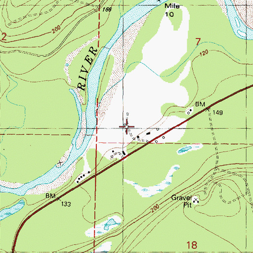 Topographic Map of Pins (historical), WA