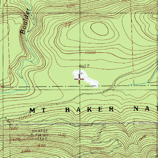 Topographic Map of French Creek Pond, WA