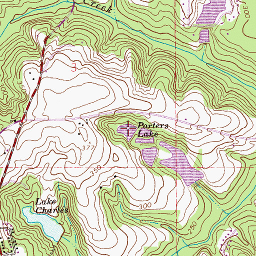 Topographic Map of Porters Lake, AL