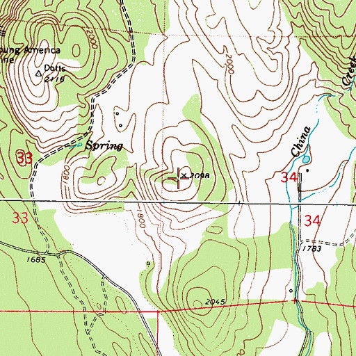 Topographic Map of Spion Kop, WA