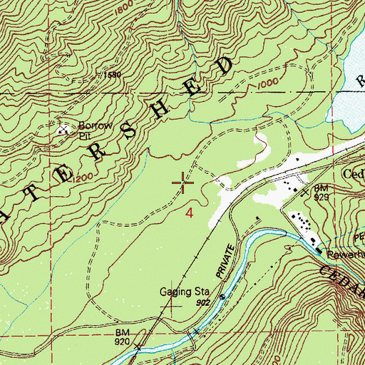 Topographic Map of Rattlesnake Prairie, WA