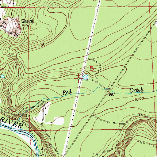 Topographic Map of Rock Quarry Lake, WA