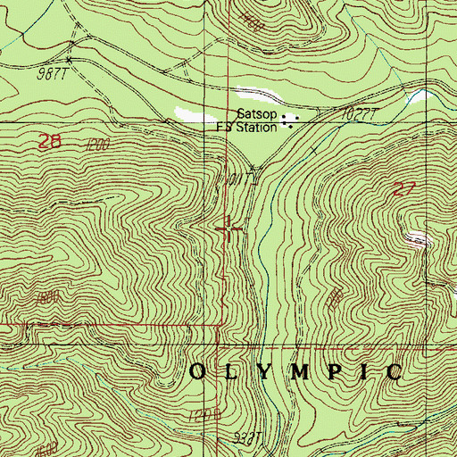Topographic Map of Schafer, WA