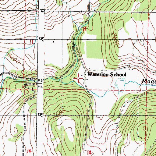 Topographic Map of Goose Heaven, WA
