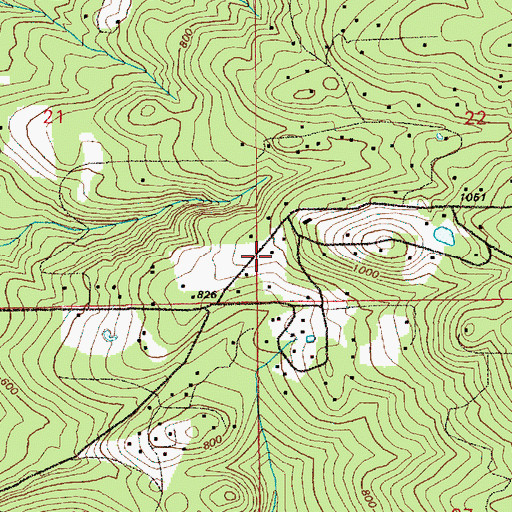 Topographic Map of Mountain View, WA