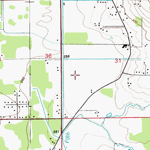 Topographic Map of Fifth Plain, WA
