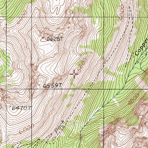 Topographic Map of Copper City, WA