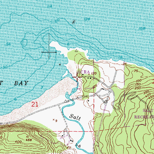 Topographic Map of Port Crescent, WA