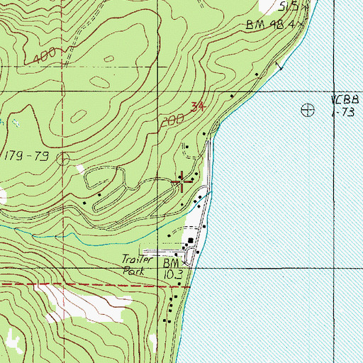 Topographic Map of Hamma Hamma, WA