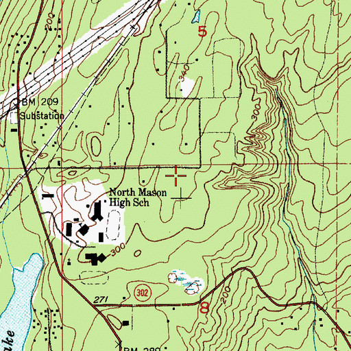 Topographic Map of Kellums Lake Isthmus, WA
