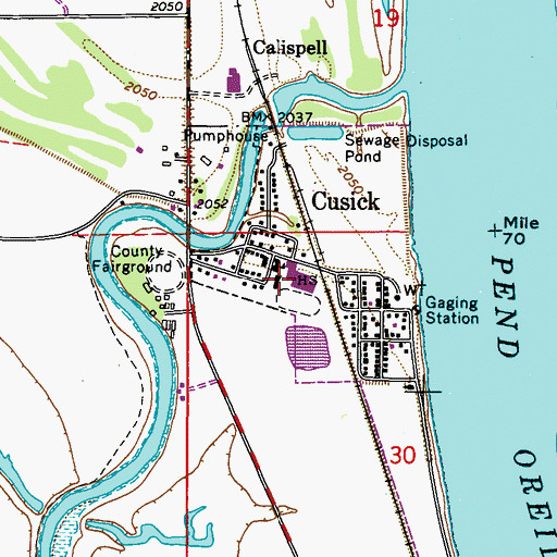 Topographic Map of Bess Herian Elementary School, WA