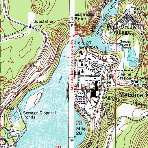 Topographic Map of Selkirk Elementary School, WA