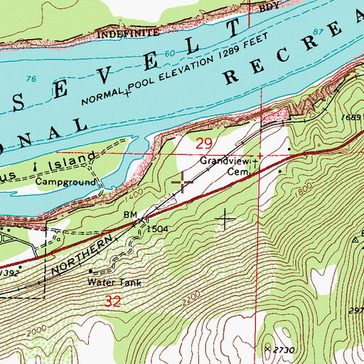 Topographic Map of East Marcus, WA