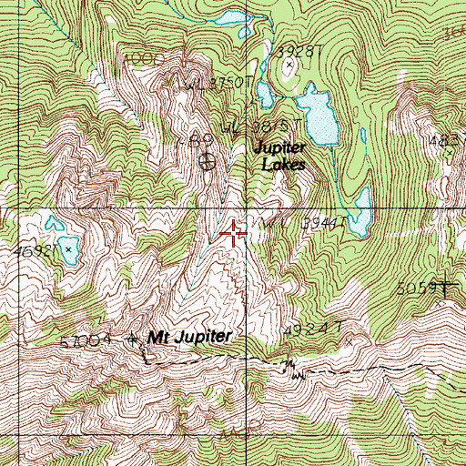 Topographic Map of Jupiter Hills, WA