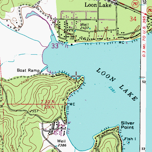 Topographic Map of Tracy Point, WA