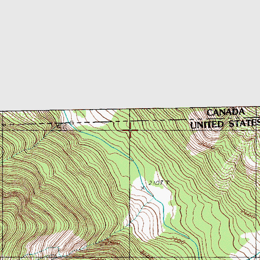 Topographic Map of Boundary, WA