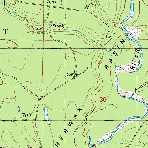 Topographic Map of Weatherwax, WA
