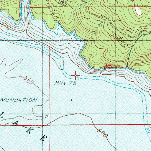 Topographic Map of Nesika Bridge, WA