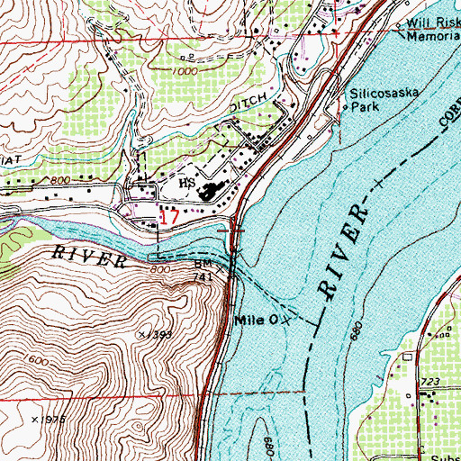 Topographic Map of Entiat (historical), WA