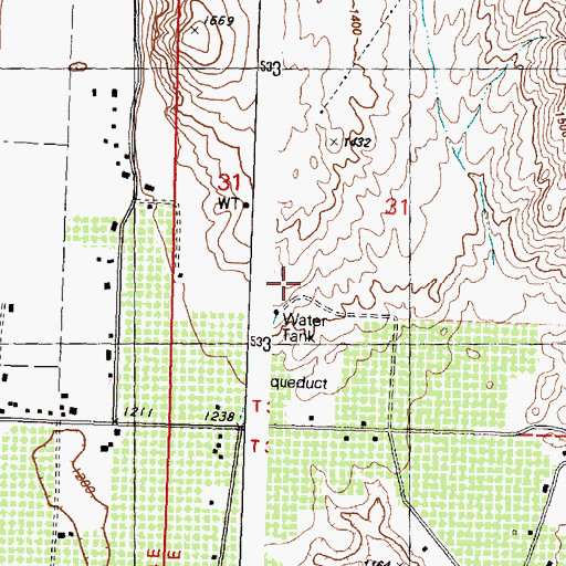 Topographic Map of Thompson (historical), WA
