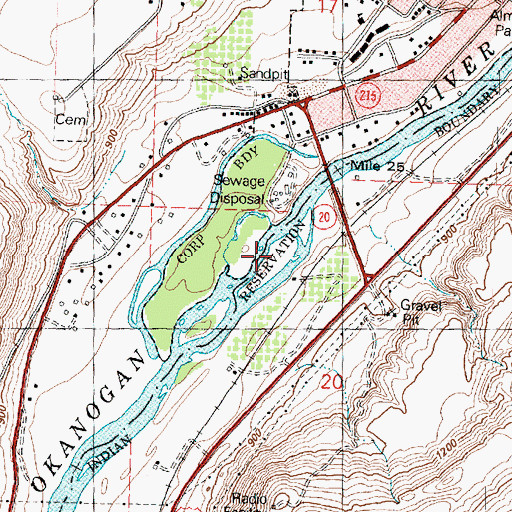 Topographic Map of Woody Island, WA