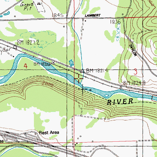 Topographic Map of Casway, WA