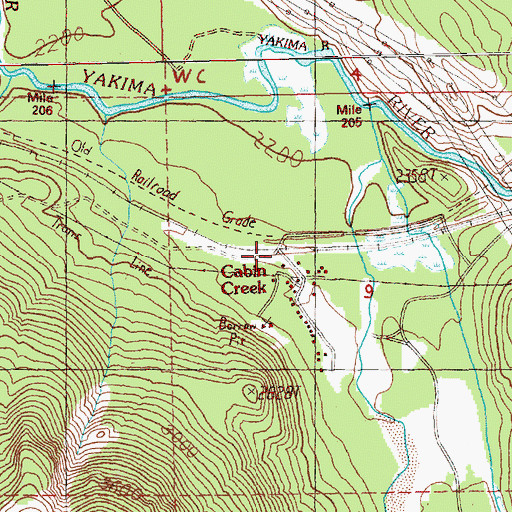 Topographic Map of Hubner, WA