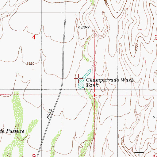Topographic Map of Champurrado Wash Tank, AZ