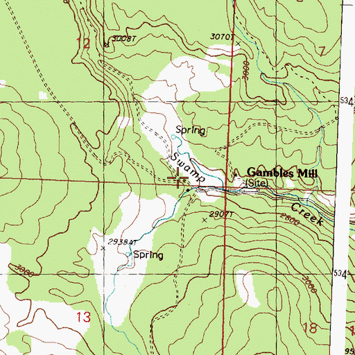 Topographic Map of Knowlton, WA