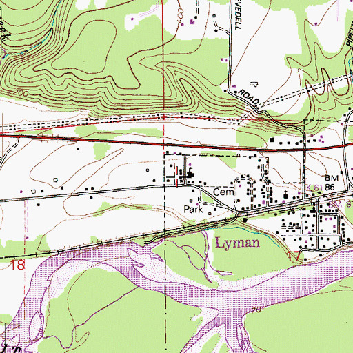 Topographic Map of Lyman Elementary School, WA