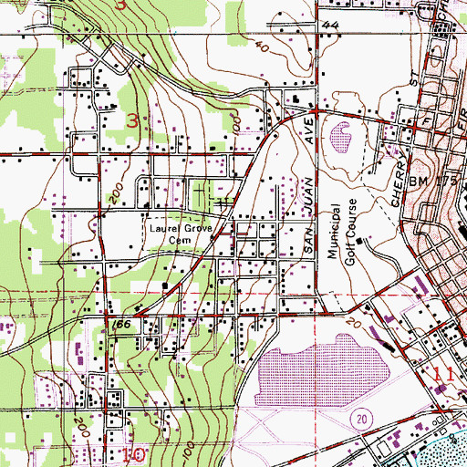 Topographic Map of Swan School, WA