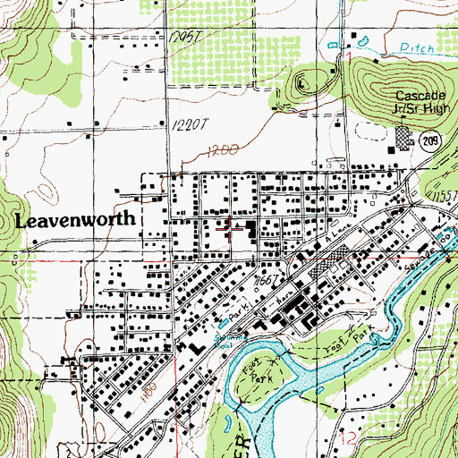 Topographic Map of John H Osborn Elementary School, WA