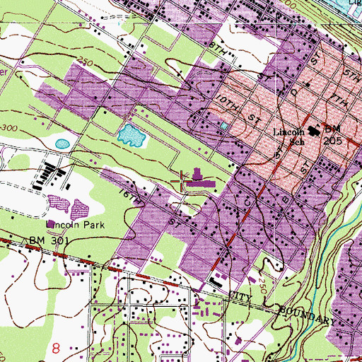 Topographic Map of Stevens Middle School, WA