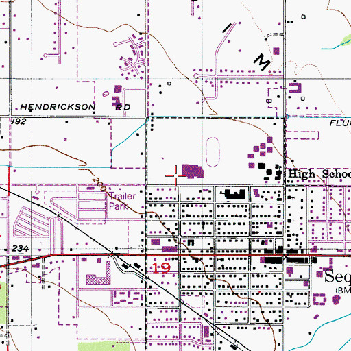 Topographic Map of Helen Haller Elementary School, WA