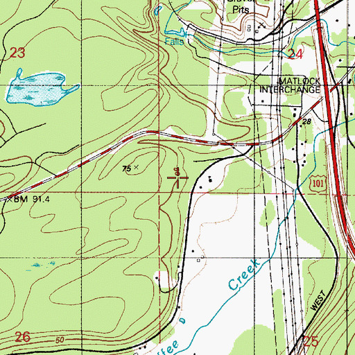 Topographic Map of Shelton Valley Christian School, WA