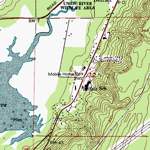 Topographic Map of Belfair Christian School, WA