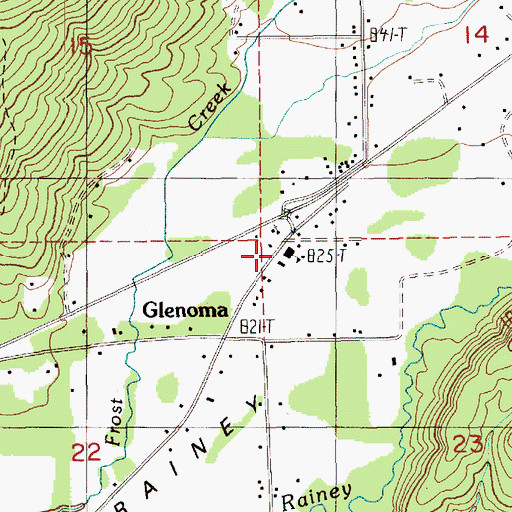 Topographic Map of Glenoma Elementary School, WA